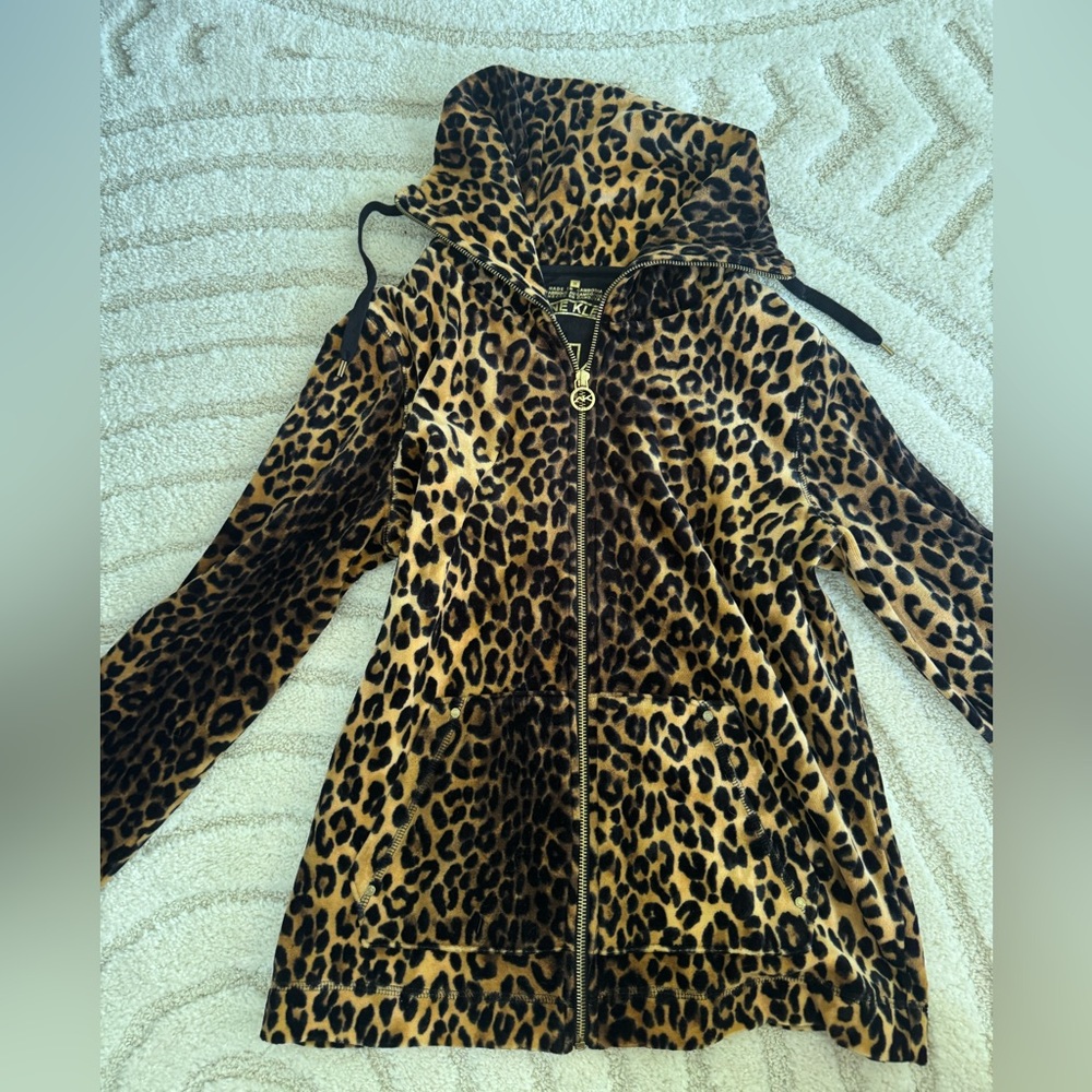 Anne Klein Animal Print Zip-Up Jacket